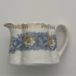 Bavaria S.S. and Co Porcelain Vintage Blue and White Transfere Ware Creamer